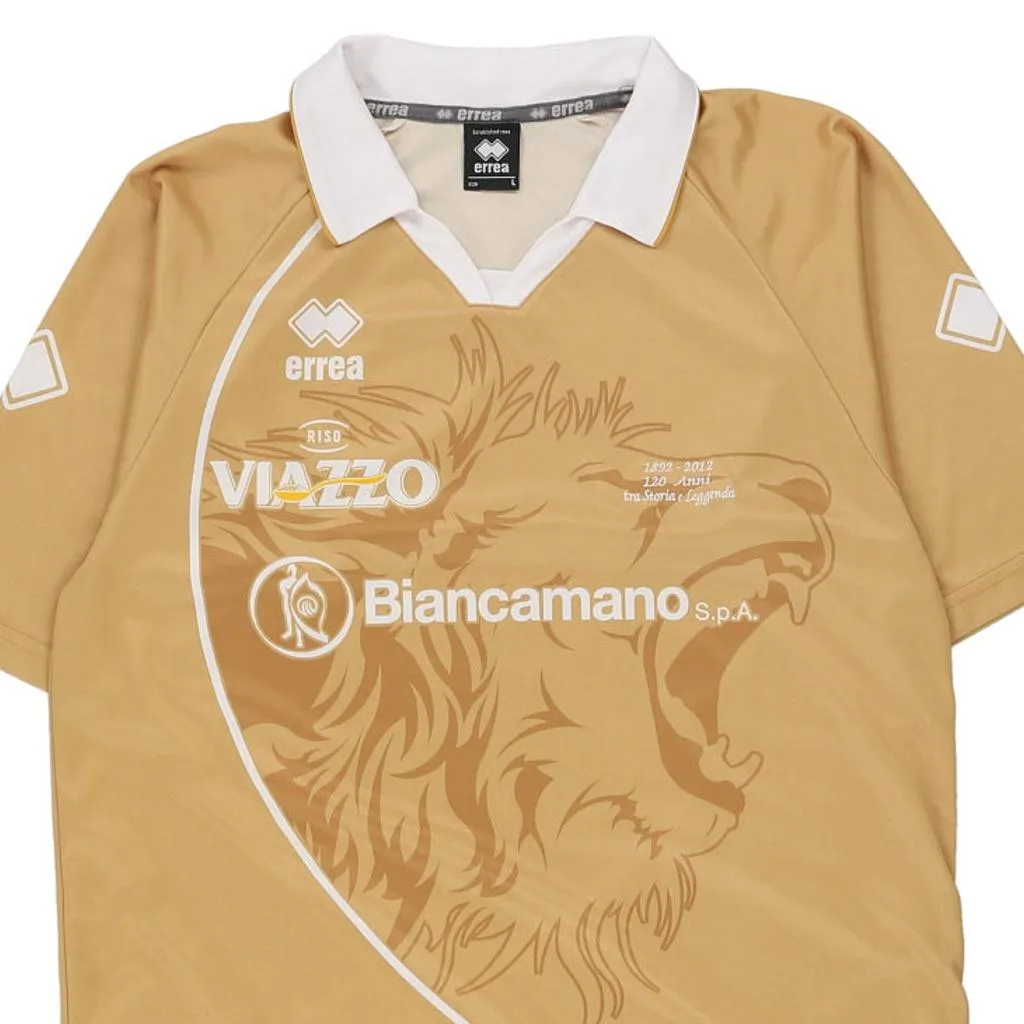 Viazzo Errea Football Shirt - Large Yellow Polyester