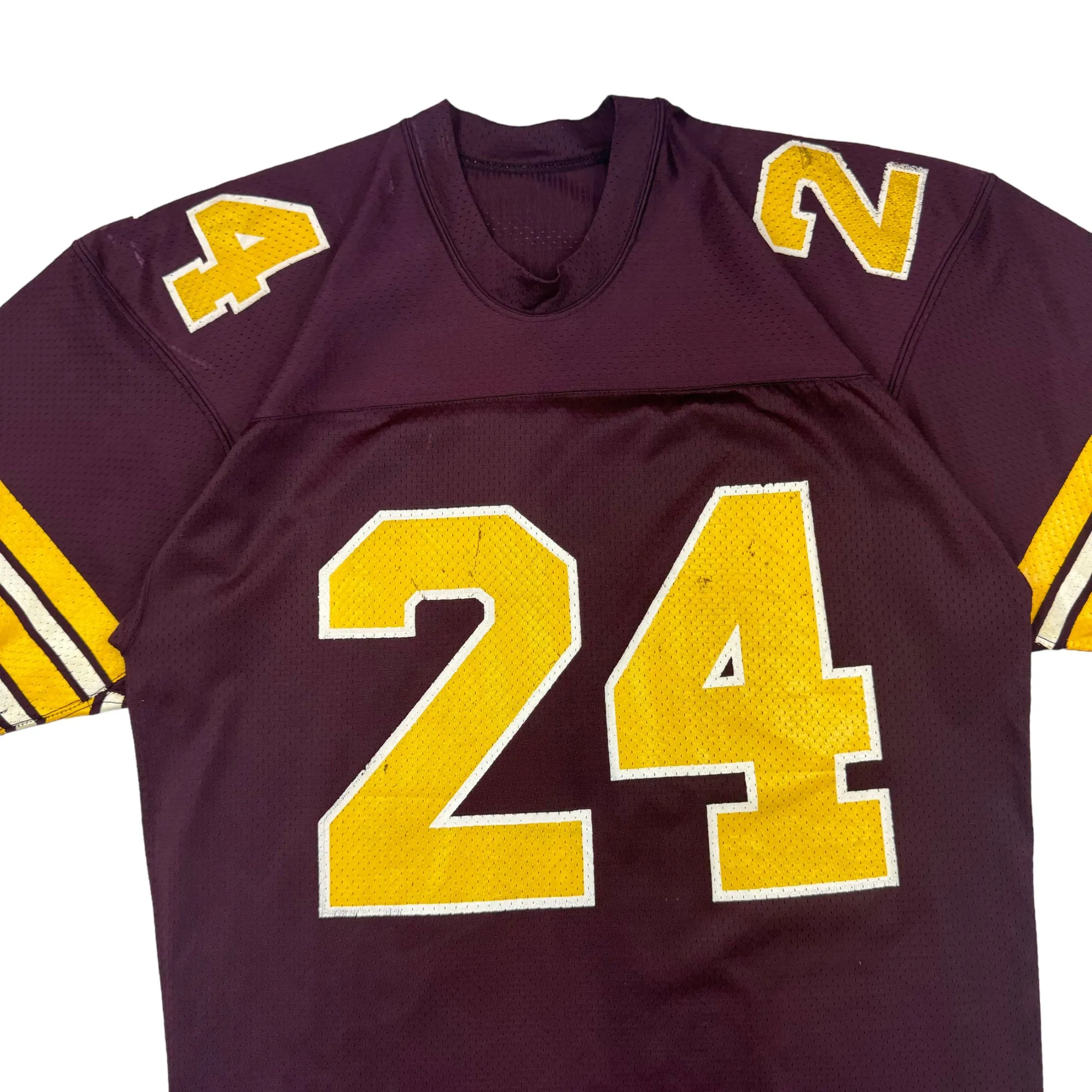 Vintage 80's American Football Maroon and Yellow Jersey Rare