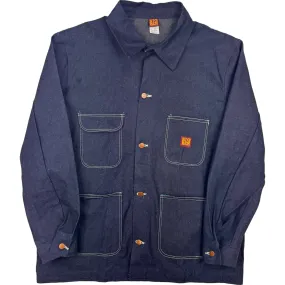 Vintage 80's Wrangler Big Ben Denim Chore Jacket Navy Rare