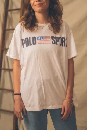 Vintage Polo Sport Tee- White