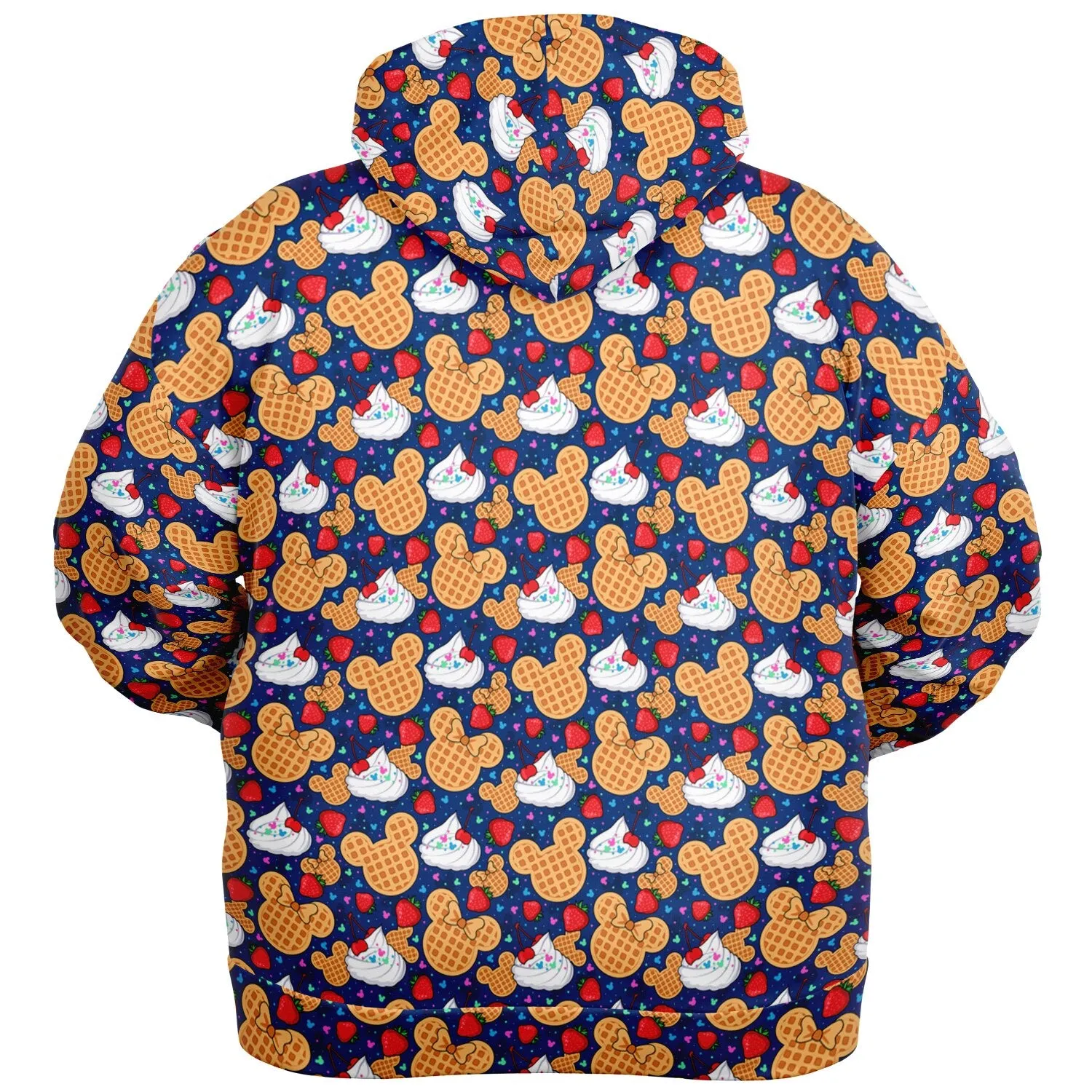 Waffles Plus-size Unisex Zip Hoodie