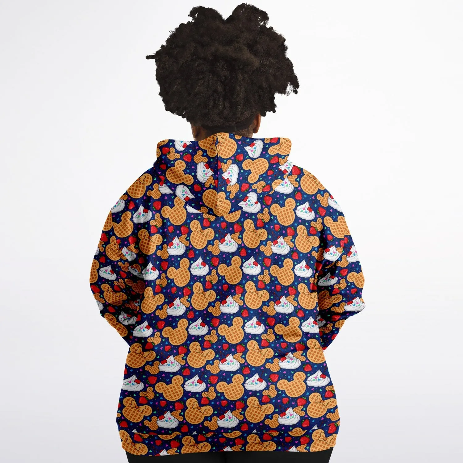 Waffles Plus-size Unisex Zip Hoodie