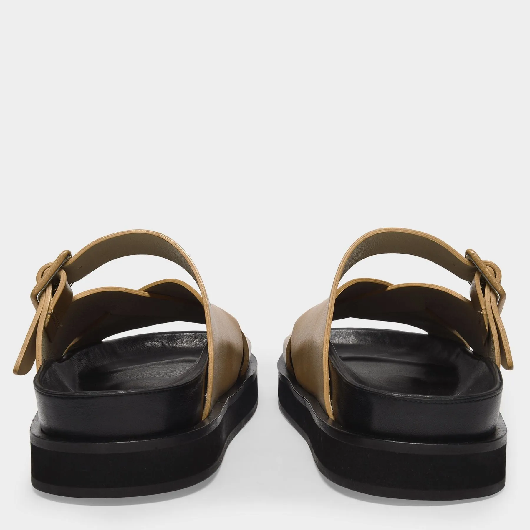 Wandler  Kate Sandals in Brown Leather