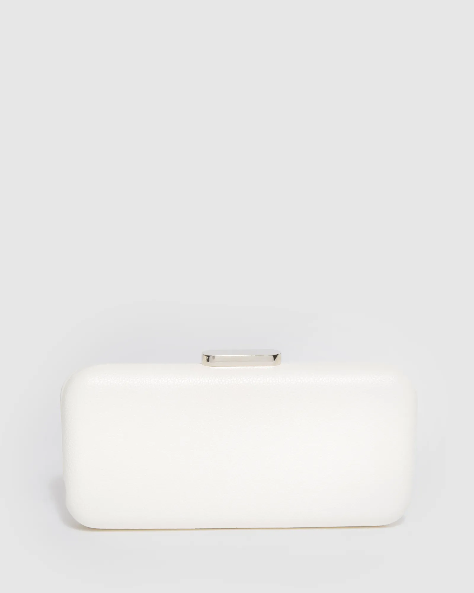 White Marlee Hardcase Clutch Bag