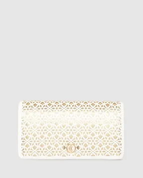 White Meghan Flap Clutch Bag