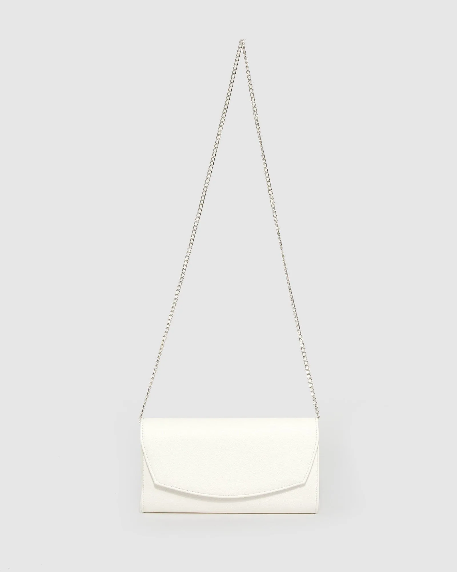 White Sammi Evening Clutch Bag