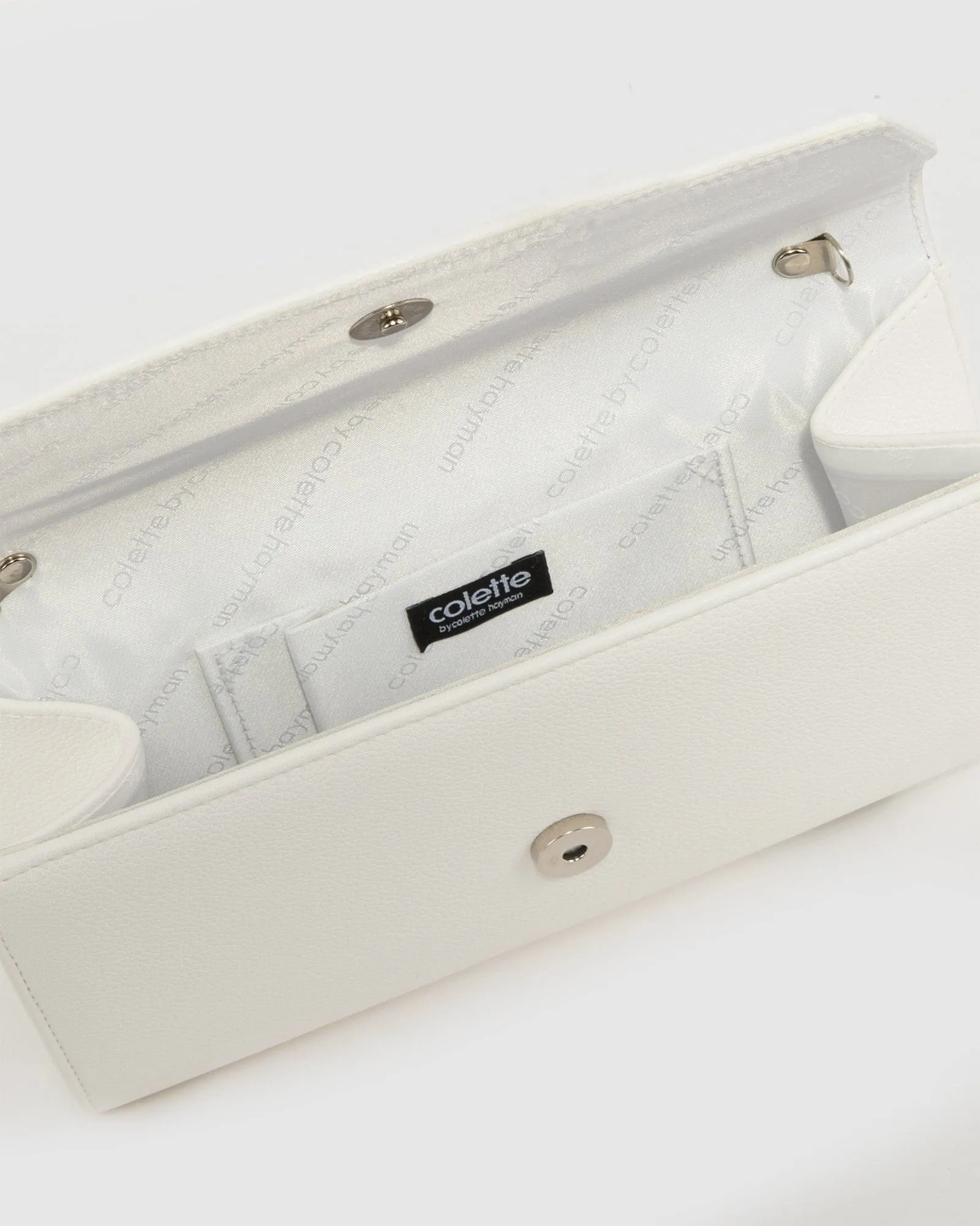 White Sammi Evening Clutch Bag