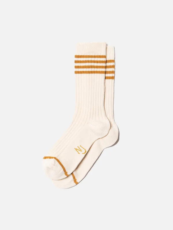 Women Tennis Socks Stripe Ochre