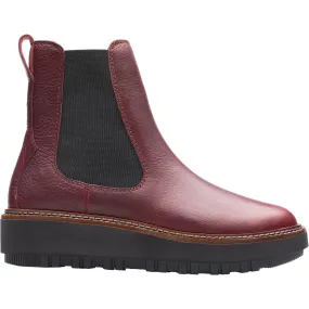 Women's Clarks Orianna W Up Burgundy Leather