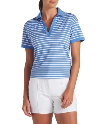 Women's Puma Everyday Striped Pique Golf Polo