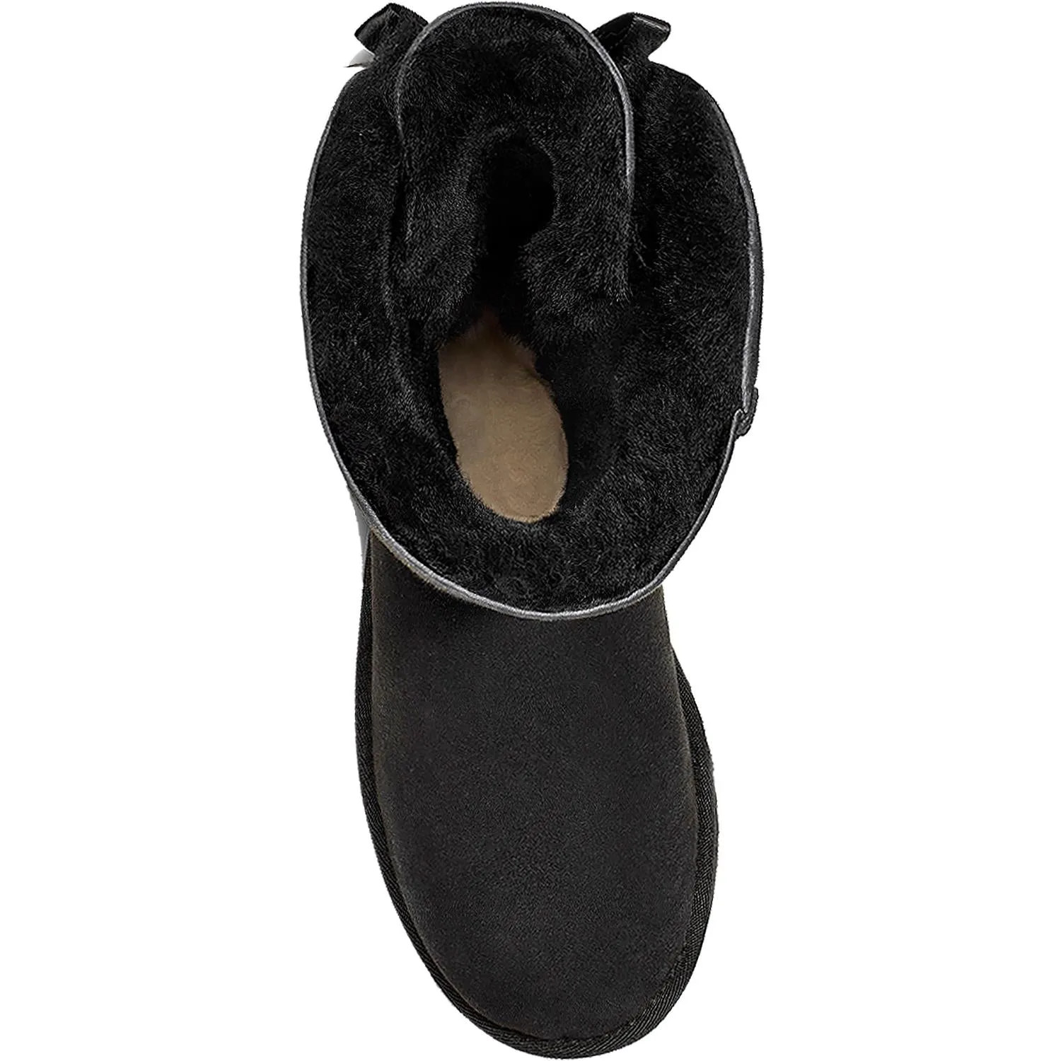 Women's UGG Bailey Bow Tall II Black Sheepskin