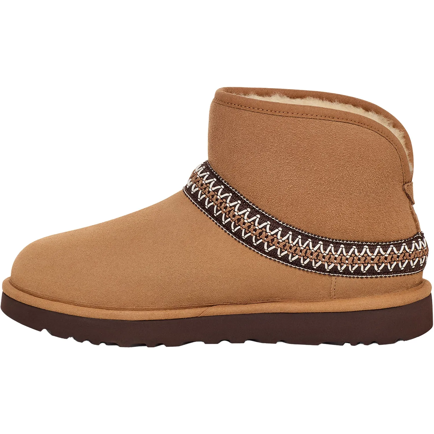 Women's UGG Classic Mini Crescent Chestnut Suede