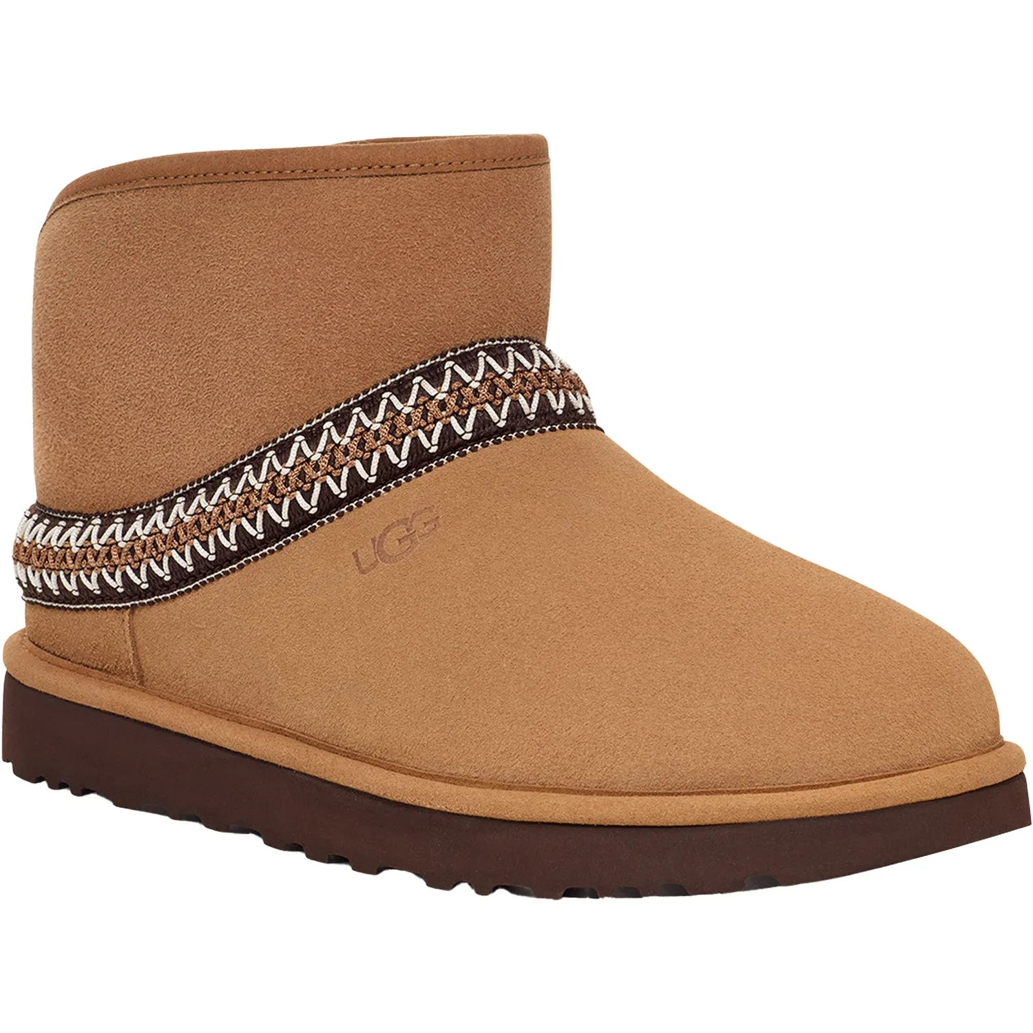 Women's UGG Classic Mini Crescent Chestnut Suede