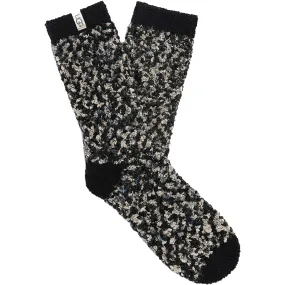 Women's Ugg Cozy Chenille Sock Black/Grey Synthetic