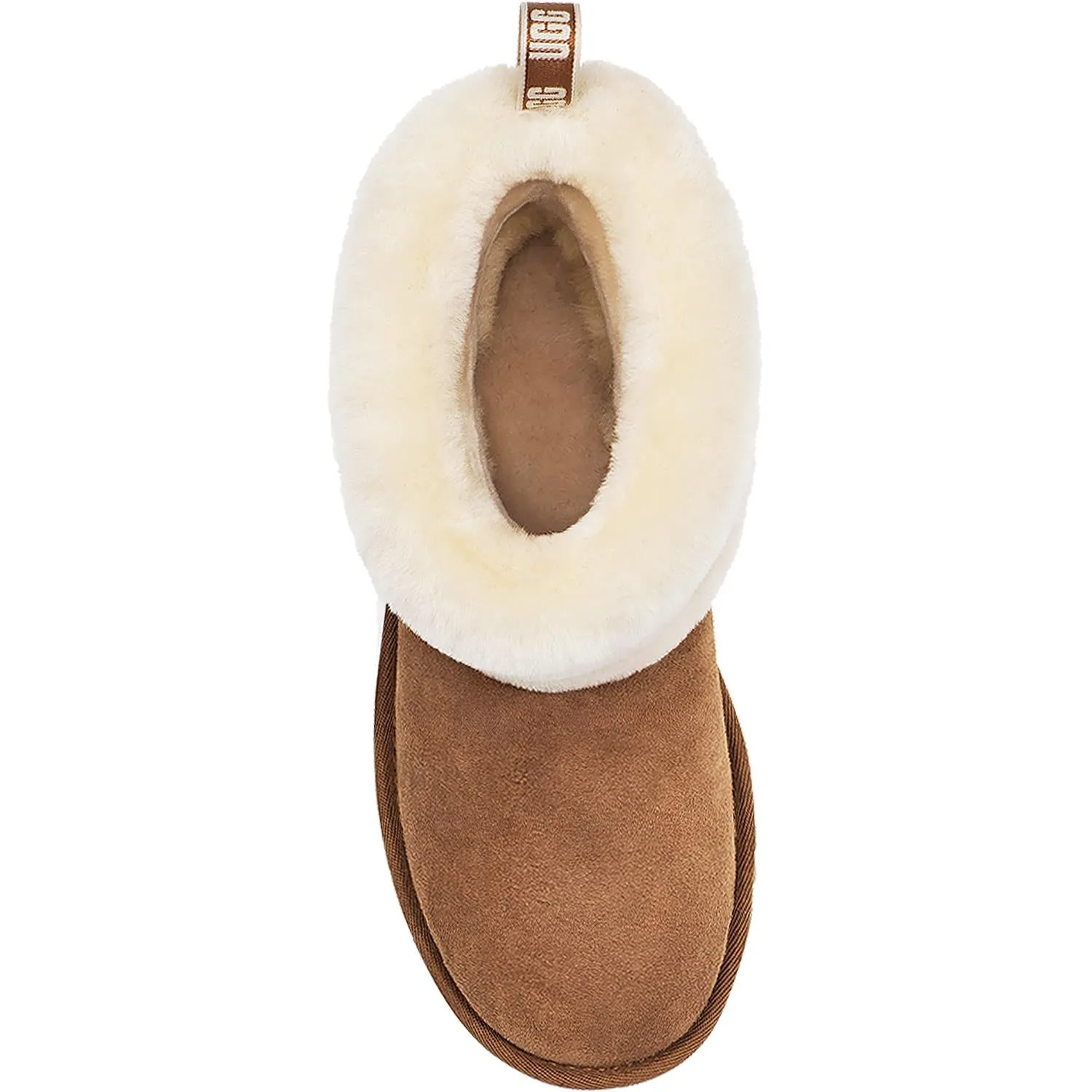 Women's UGG Fluff Mini Quilted Chestnut Sheepskin