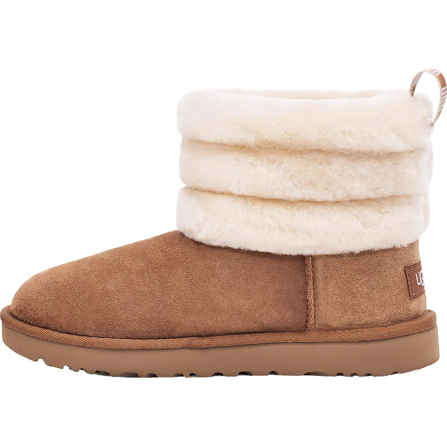 Women's UGG Fluff Mini Quilted Chestnut Sheepskin