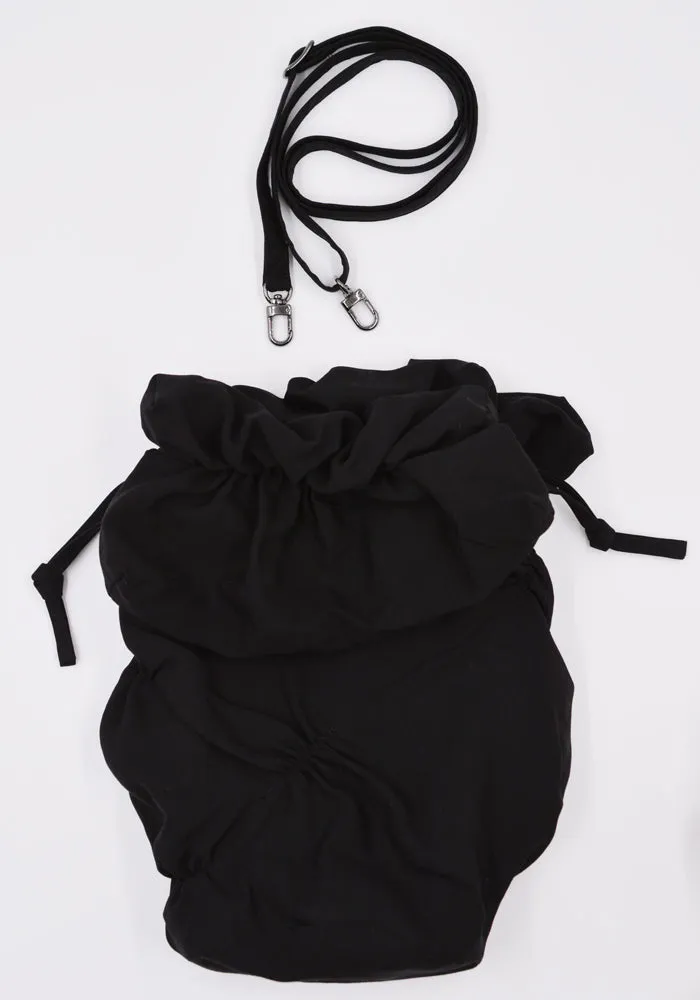 YOHJI YAMAMOTO DISCORD DG-I38-232-1-02 ANANAS SHOULDER BAG BLACK