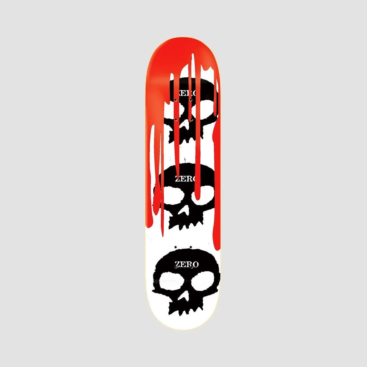 Zero 3 Skull Blood Skateboard Deck White/Black/Red - 8.125